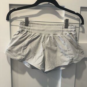 Women's Gray Shorts Lululemon size 6 running shorts EUC